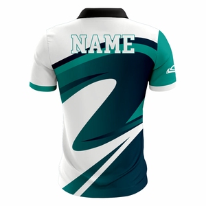 Chemises pour hommes personnalisées en gros, tissu tricoté, séchage rapide, manches courtes - Product Image 2