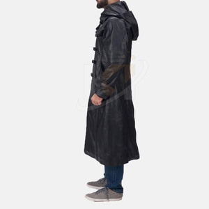 เสื้อโค้ทยาวหนังเสื้อโค้ทยาวเสื้อโค้ทยาวหนังใส่สบาย - Product Image 5