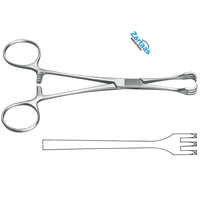 Pince à saisir les tissus Lahey en acier inoxydable de haute qualité 3x3 dents 20cm / 8 "fabricant d'instruments de trachéotomie