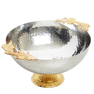 Modern Chocolate Bowl Perfect For Serving <b>Sweets</b> Metal Bowl Hammered Finish With Bird And Leaves Design Handle Chocolate <b>Sweets</b> - Product Image 3