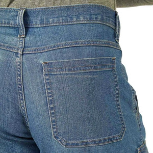 Proveedor OEM de Pakistán de pantalones cortos de mezclilla para hombre, elegantes y elásticos, para gimnasio, estilo urbano, para uso diario, pantalones cortos de malla. - Product Image 5