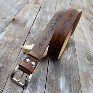 Custom Length Genuine Leather <b>Belts</b> Stainless Steel <b>Buckle</b> <b>Men's</b> Customized Waterproof Eco-Friendly Wholesale Price - Product Image 3