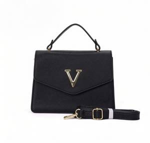 Borsa a Tracolla e Borsetta in PU per Donne con Motivo Lichee e Decorazione a Lettere, Due Cinghie, Fodera in Poliestere - Product Image 4