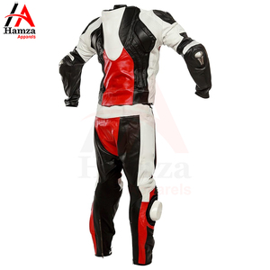 ชุดแข่งแบบเต็มแขนใส่ได้ทั้งหญิงและชายกันน้ำทำจากหนังสีขาวแดงมีปกคอตั้งดีไซน์ทันสมัยเพื่อประสิทธิภาพสูงสุด - Product Image 4