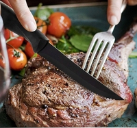 Couteau à steak moderne allemand personnalisé gravé, écologique, réglable, pour toutes les positions de la main, résistant au lave-vaisselle, facile à utiliser, durable, pour la cuisine