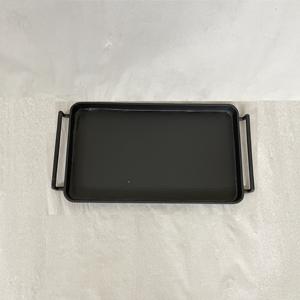 ถาดเสิร์ฟเค้กหินอ่อนตกแต่งแบบหรูหราพร้อมที่จับโลหะรูปม้างูโค้งมนถาดหินอ่อนสีขาวสำหรับตกแต่งงานปาร์ตี้ - Product Image 5