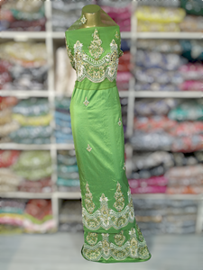 เดรสจอร์จสไตล์แอฟริกันประดับด้วยลูกปัดลายดอกไม้สุดหรูสำหรับปาร์ตี้ฤดูใบไม้ผลิฤดูใบไม้ร่วงฤดูหนาว - Product Image 3