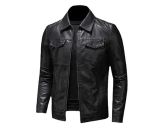 Chaqueta de Cuero Vacuno Vintage de Alta Calidad para Hombre, Cuello Alto, para Invierno, Envío DDP, Gran Venta 2026 - Product Image 3
