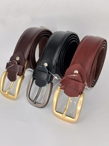 Nouvelle ceinture en cuir de vachette véritable pour hommes de mode avec acier automatique pour boucle ceintures en cuir de vache noir pour hommes - Product Image 2