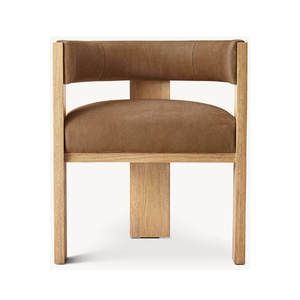 Silla de comedor de madera maciza de lujo con cojín - Product Image 1