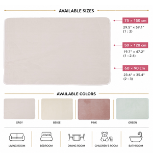 DarianA Rectangle Solid Color Area <b>Rug</b> Polyester Non-Slip Low Pile Rubber Backing Machine Made Medium Thickness Scandinavian - Product Image 6