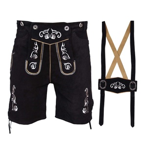 Pantalones de Cuero Personalizados para Hombre, Prendas Bávaras Trachten, Pantalones Cortos de Cuero de Alta Calidad, Cuero Genuino con Logotipo Personalizado - Product Image 5