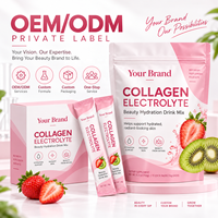 Complément en poudre d'électrolytes et de collagène hydrolysé OEM avec acide hyaluronique et vitamine C en sachet individuel – Fabricant OEM/ODM