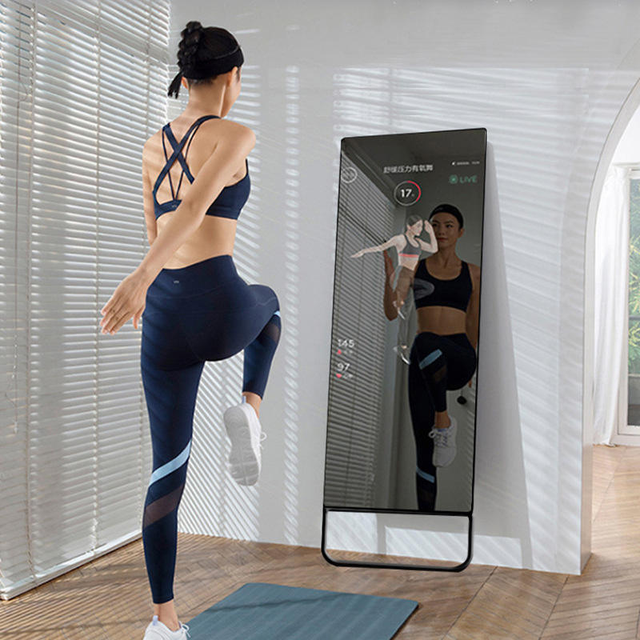 Smart Mirror with Touch Screen LED/LCD Magic Glass Mirror Display for Retail Clothing/Makeup/Fitness/Gym Exercise Interaction