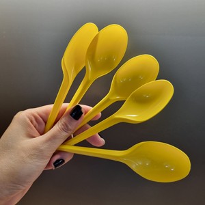 Proveedor profesional BPA libre desechable 15/21cm cuchara de plástico Color personalizado para llevar restaurante Picnic Super calidad - Product Image 4