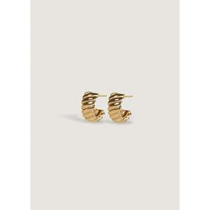 Claudine <b>Gold</b> <b>Huggie</b> & Classic Twist Earring Stack Elegant Jewelry for Women - Product Image 3