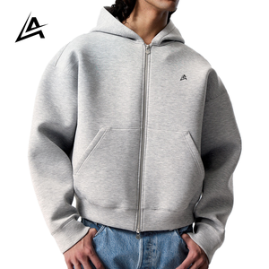 Sudadera con Capucha Extra Grande, Cierre de Cremallera, Algodón Grueso, Personalizable con Logotipo, Ropa Urbana de Alta Calidad - Product Image 1