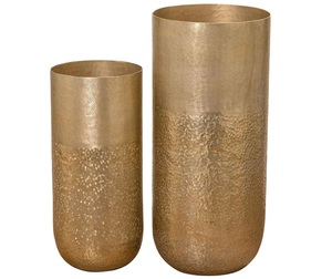 Vases de sol en métal standard pour décor à la maison de salon royal Vase à fleurs en aluminium à finition antique - Product Image 2