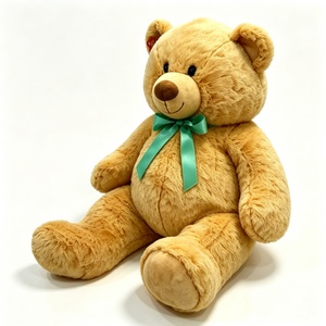 Ours en peluche personnalisé brodé avec nœud papillon vert, unisexe, rembourré en coton PP, jouet d'anniversaire pour les enfants de 3 ans et plus - Product Image 2