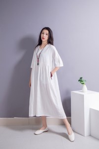 Casual Jacquard <b>Linen</b> <b>Dress</b> Cotton <b>Linen</b> <b>Maxi</b> <b>Dress</b> Loose Summer Simple Elegant <b>Dress</b> Women Long <b>Maxi</b> Loose Cotton <b>Linen</b> <b>Maxi</b> - Product Image 4