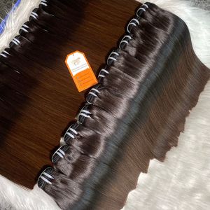 Raw Vietnamese Human Hair Bundles Bone Straight <b>Brown</b> Tip Human Hair Extensions for <b>Wig</b> Full Cuticle Aligned Virgin Hair - Product Image 3