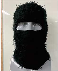 Hip Hop Winter Full Face Ski Mask Fur Furry Fuzzy Grassy Knit Máscara de esquí Pasamontañas desgastado con logotipo personalizado - Product Image 2