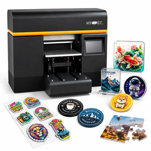 Imprimante à plat UV automatique <span class=keywords><strong>de</strong></span> bureau A3, nouvelle génération, tête DX7, 720*1200 dpi, garantie 1 an, pour tasses, acrylique, étiquettes, coques <span class=keywords><strong>de</strong></span> téléphone - Product Image 2