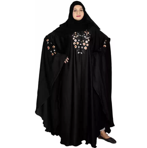 Women's Flared Ethnic Abaya New Arrivals Abaya Dresses Fashion Arabic Abaya Dresses Women Kaftan Brown Dyed Maxi Arab Borka - Product Image 1