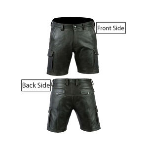 Shorts en cuir pour homme, logo personnalisé, OEM ODM, qualité supérieure, style professionnel, style urbain, séchage rapide, respirant - Product Image 5