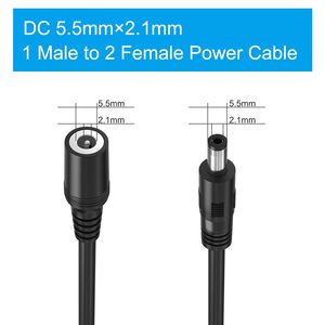 สายแปลงไฟ DC ตัวเมียเป็นตัวผู้ ขนาด 5.5x2.1 มม. สำหรับกล้องวงจรปิด 12V อุปกรณ์เสริมกล้องวงจรปิดภายในบ้าน - Product Image 3