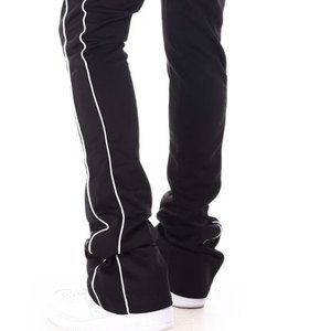 Prix d'usine, logo personnalisé, pantalon de jogging décontracté en laine empilée pour homme, poids moyen, coupe évasée, bonne qualité - Product Image 4