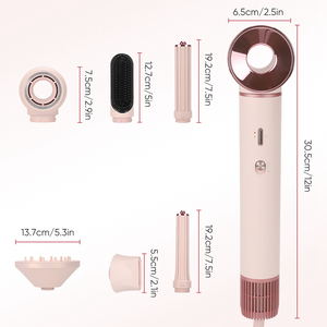 Professionnel 6 en 1 ionique brosse à Air chaud cheveux Styler haute vitesse fer à friser lisseur volumateur sèche-cheveux pour les Styles de séchage - Product Image 3