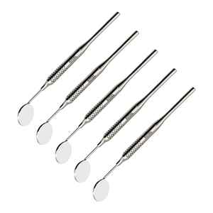 Espejo de boca Dental Oral Espejo de aumento plano simple Cono-Socket Espejo dental de forma ovalada Examen dental - Product Image 2