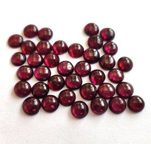 Grenat rhodolite rose naturel 4mm à cabochon rond dos plat-grenat rhodolite rose lâche pierre précieuse de qualité supérieure - Product Image 3