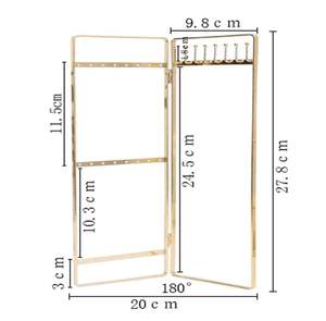 Organisateur de bijoux décoratif support de rangement pliable pour boucles d'oreilles colliers et bracelets pour ranger collier bracelet boucle d'oreille - Product Image 5