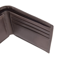 Dompet kulit pria, kualitas tahan lama ramping dan ramping lipat dua dompet ID dan tempat kartu kredit berkualitas tinggi