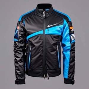 C'est une veste bomber en cuir noir Agent Shadow. - Product Image 2