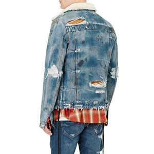 Vestes en jean vintage de haute qualité à col montant pour hommes, taille et couleur personnalisées, fournisseur en gros au Pakistan - Product Image 2