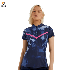 เสื้อโปโลแขนสั้นสำหรับผู้หญิงใส่เล่นกีฬากอล์ฟเทนนิสเสื้อถักระบายอากาศได้ติดโลโก้ได้ตามต้องการ - Product Image 3