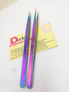 แหนบต่อขนตาสแตนเลสอุปกรณ์เสริมความงามอย่างยั่งยืนสำหรับการต่อขนตาโลโก้แบบมืออาชีพออกแบบได้ตามต้องการ - Product Image 5