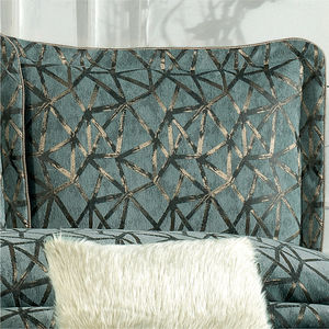 Ensemble de couvre-lit Guzide ELIZ 4 pièces classique turquoise 100% chenille tissé à rayures teintées, lavable, anti-acariens, taille King Size, pour la maison - Product Image 3