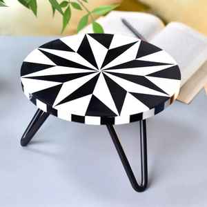 Vente chaude Moderne À La Main En Bois Marocain Motif Résine Gâteau Stand pour Dessert Gâteau Doux Affichage Décoratif Knick-Knacks - Product Image 1