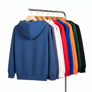 เสื้อฮู้ดผู้ชายผ้าคอตตอนคุณภาพสูง 100% ทรงหลวม ระบายอากาศได้ดี น้ำหนัก 420 กรัม ซิปหน้า ปักโลโก้ด้านหน้า - Product Image 2