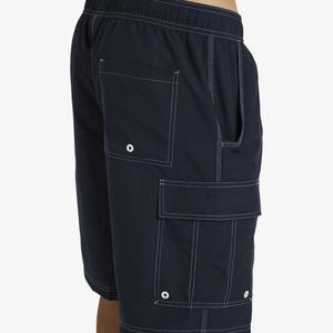 Shorts de bain confortables pour hommes, séchage rapide, tissu extensible en polyester et élasthanne, respirant, cordon de serrage pour la plage, les sports, la remise en forme, le surf - Product Image 6