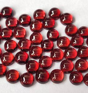 โกเมนสีแดงธรรมชาติทรงกลม5มม. หลังแบน-พลอยโกเมนหลวม - Product Image 4