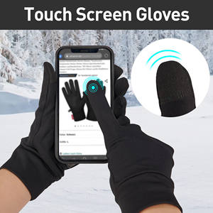 ถุงมือวิ่งเต็มนิ้วทำจากซิลิโคนหน้าจอสัมผัสกันน้ำสำหรับเล่นกีฬาออกกำลังกายสำหรับผู้ใหญ่ถุงมือวิ่งโพลีเอสเตอร์อุ่น - Product Image 6