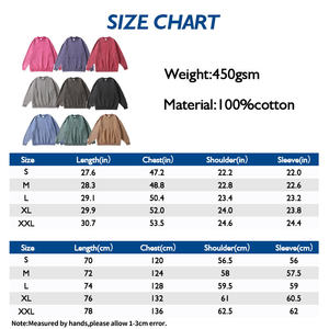 Sudadera Extra Grande con Cuello Redondo, Algodón Liso, Lavado Ácido, para Hombre, Sudadera Lisa para Bordar, Sudadera Bordada con Logotipo Personalizado - Product Image 3