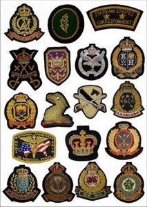 Premium Quality High Manufacture Fashion Bullion Wire <b>Badges</b> New Design Fashion Bullion Wire <b>Badges</b> Fashion Customize patch#1100 - Product Image 2