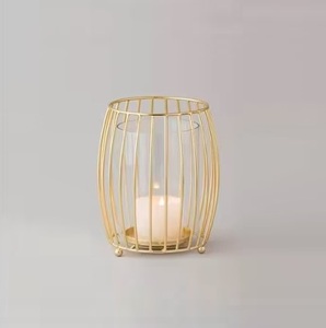 Modern Handmade Golden Candle Holder <b>Table</b> <b>Top</b> Decor From India Hot Selling Home <b>Decoration</b> Lighting Accessory - Product Image 1