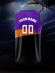 Maillot de basket-ball pour homme avec logo personnalisé 100% coton de haute qualité respirant demi-manches toutes saisons pour les joueurs - Product Image 4